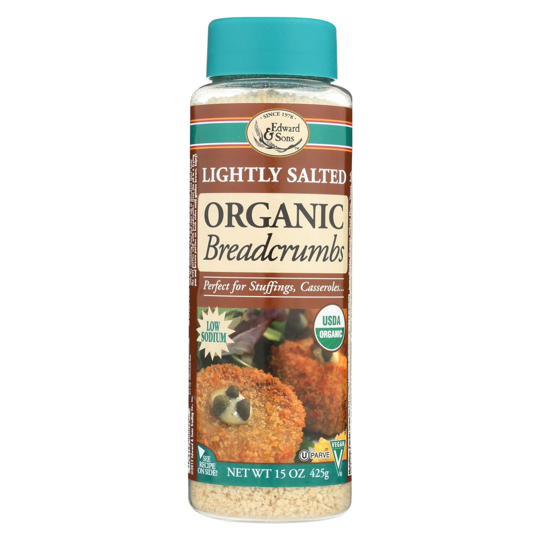 Edward And Sons Organic Breadcrumbs - Lightly Salted - Case Of 6 - 15 Oz. - Maras Green