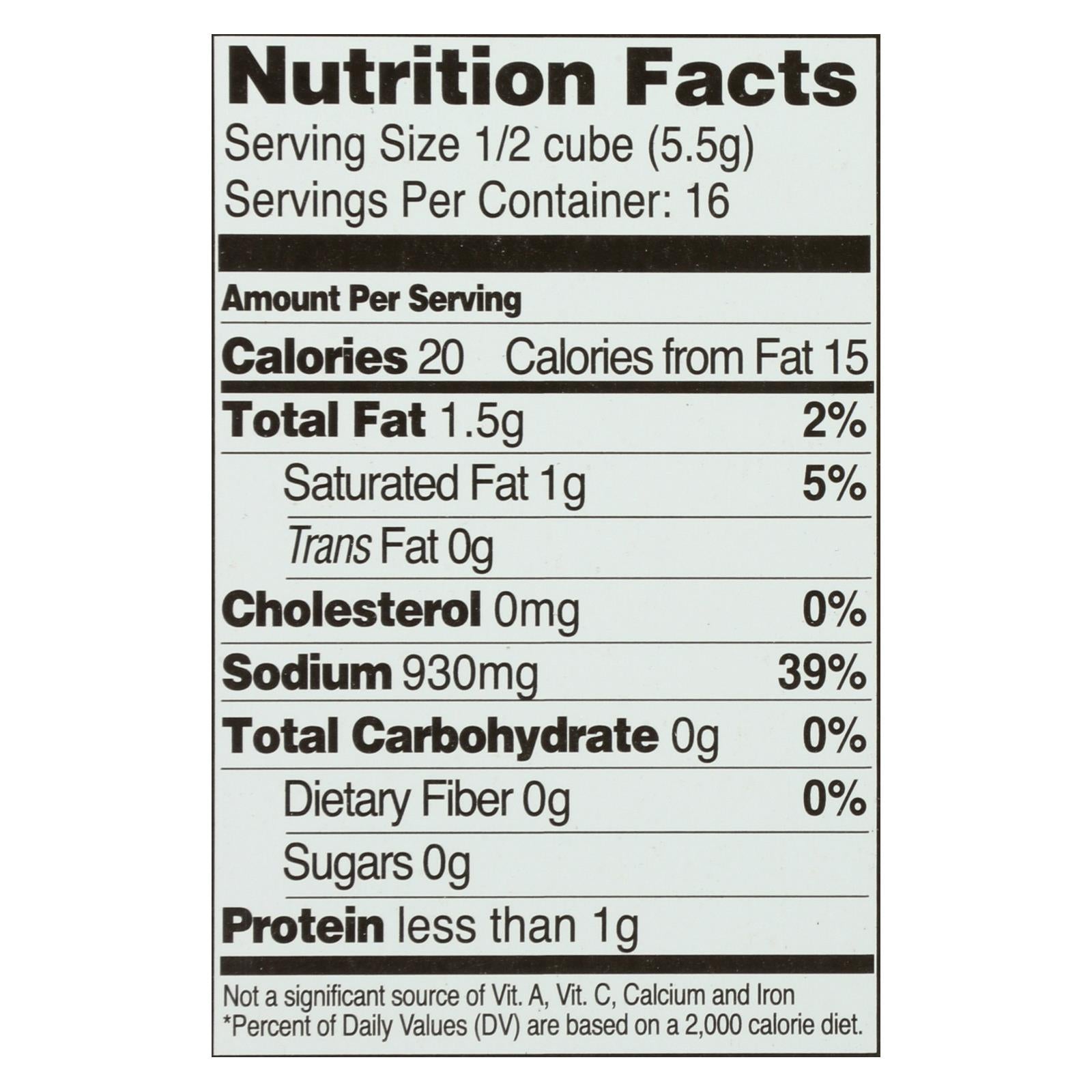 Edwards And Sons Natural Bouillon Cubes - Not Beef - 3.1 Oz - Case Of 12 - Maras Green