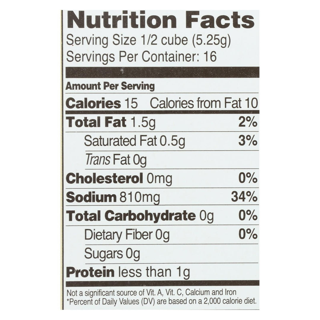 Edwards And Sons Natural Bouillon Cubes - Not Chick N - 2.5 Oz - Case Of 12 - Maras Green