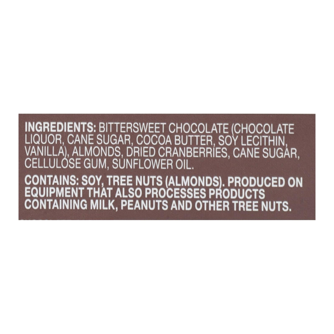 Endangered Species Natural Chocolate Bars - Dark Chocolate - 72 Percent Cocoa - Cranberries And Almonds - 3 Oz Bars - Case Of 12 - Maras Green