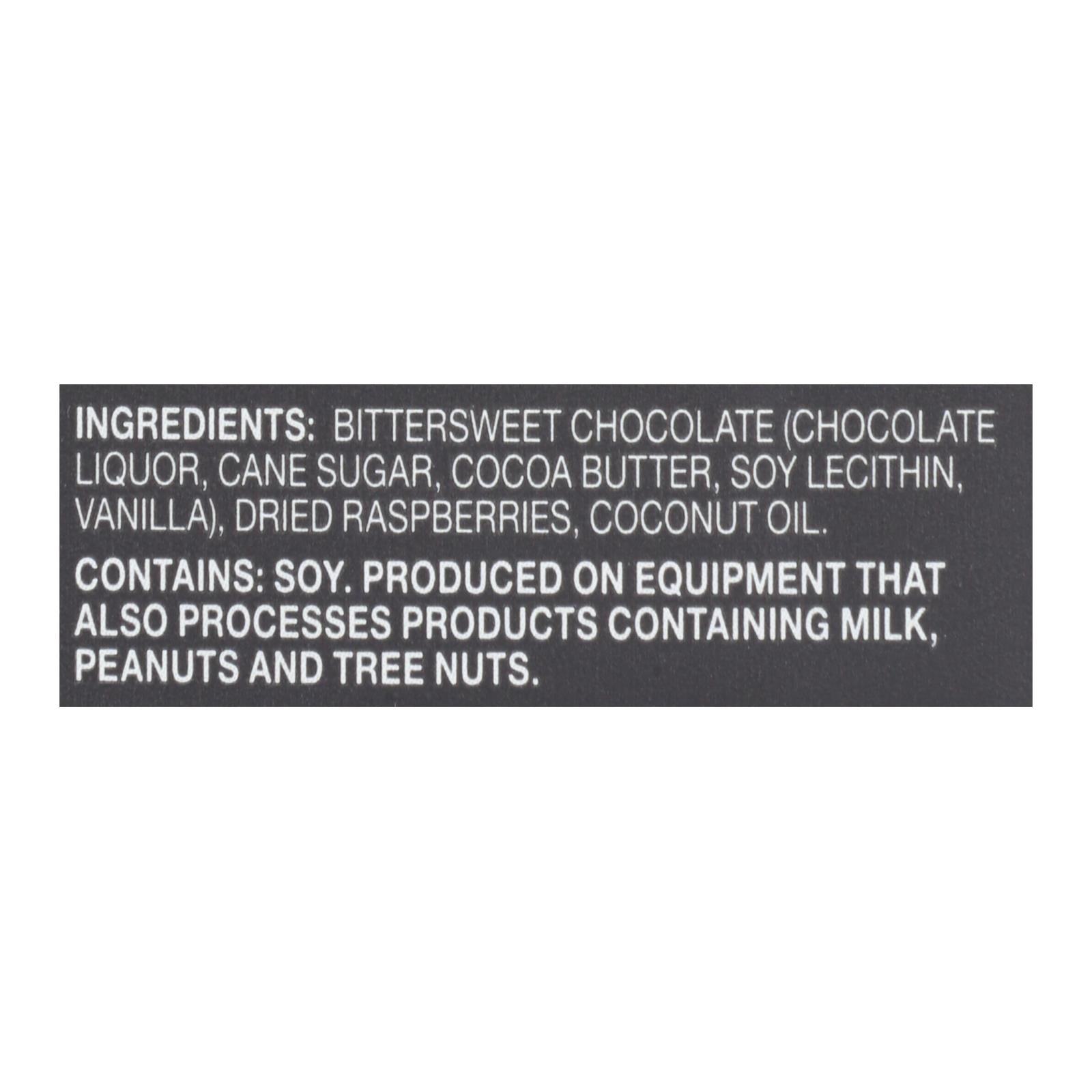Endangered Species Natural Chocolate Bars - Dark Chocolate - 72 Percent Cocoa - Raspberries - 3 Oz Bars - Case Of 12 - Maras Green