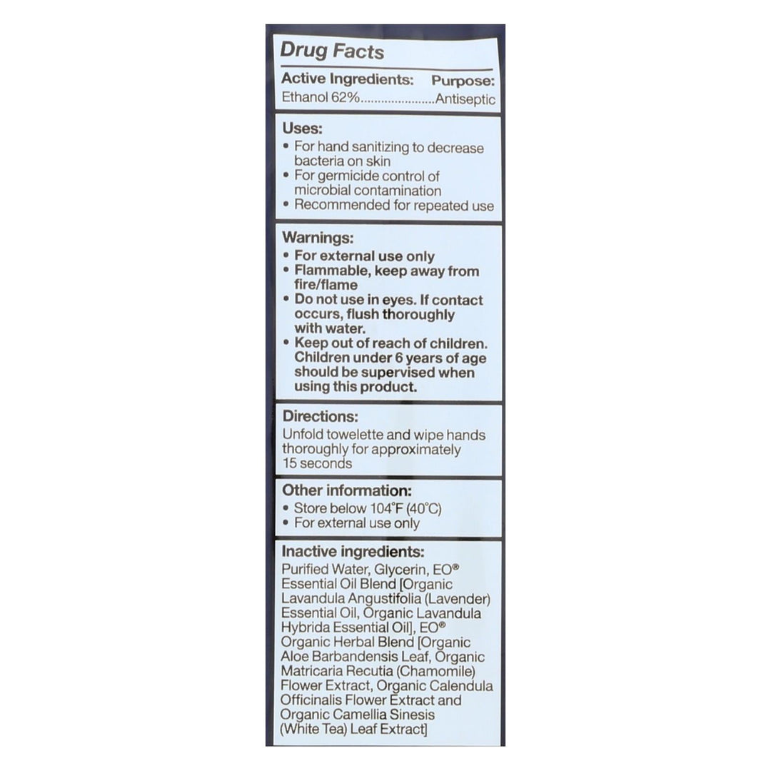 Eo Products - Hand Sanitizer Wipes Display Center - Lavender - Case Of 6 - 10 Pack - Maras Green