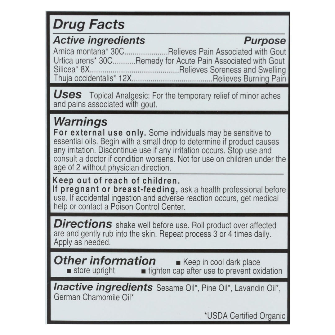 Forces Of Nature - Gout Pain Management - 1 Each - 4 Ml - Maras Green