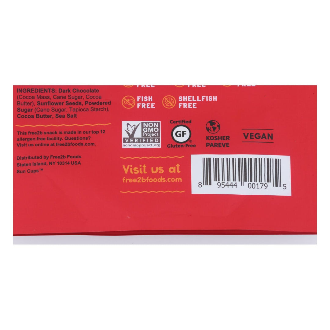 Free 2 B Sun Cups - Mini - Dark Chocolate - Case Of 6 - 4.2 Oz - Maras Green