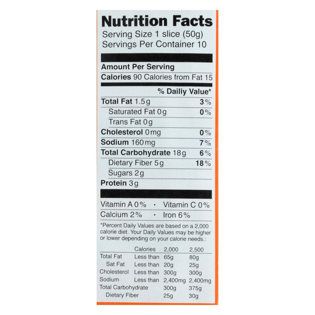 Genuine Bavarian Organic Bread - Sunflower Seed Rey - Case Of 6 - 17.6 Oz. - Maras Green