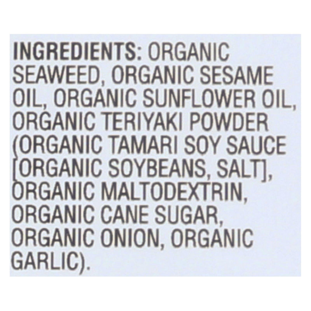 Gimme Organic Roasted Teriyaki - Case Of 12 - 0.35 Oz. - Maras Green