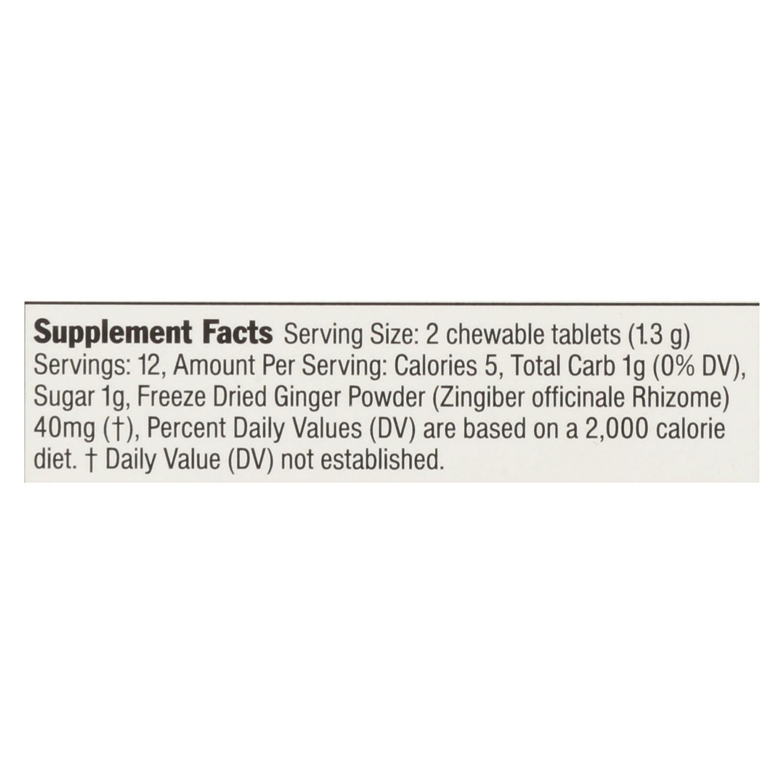 Ginger People Ginger Rescue For Kids - Mighty Mango - 24 Chewable Tablets - Case Of 10 - Maras Green