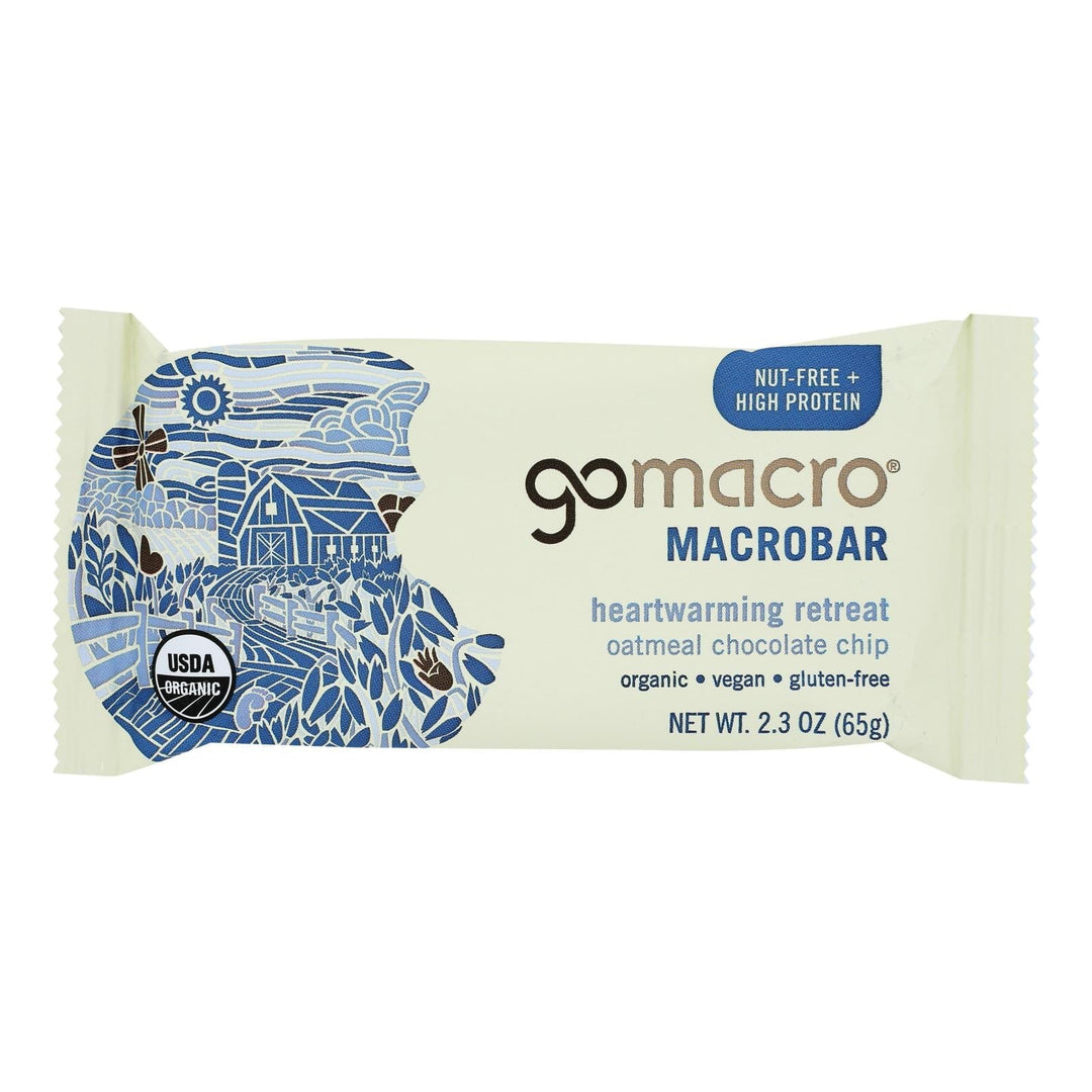 Gomacro - Bars Oatmeal Cchip - Case Of 12 - 2.3 Oz - Maras Green