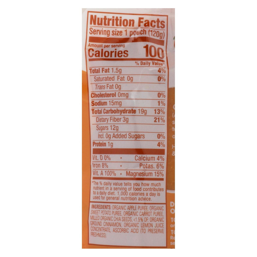 Happy Baby Happytot Organic Superfoods Sweet Potato Apple Carrot And Cinnamon - 4.22 Oz - Case Of 16 - Maras Green