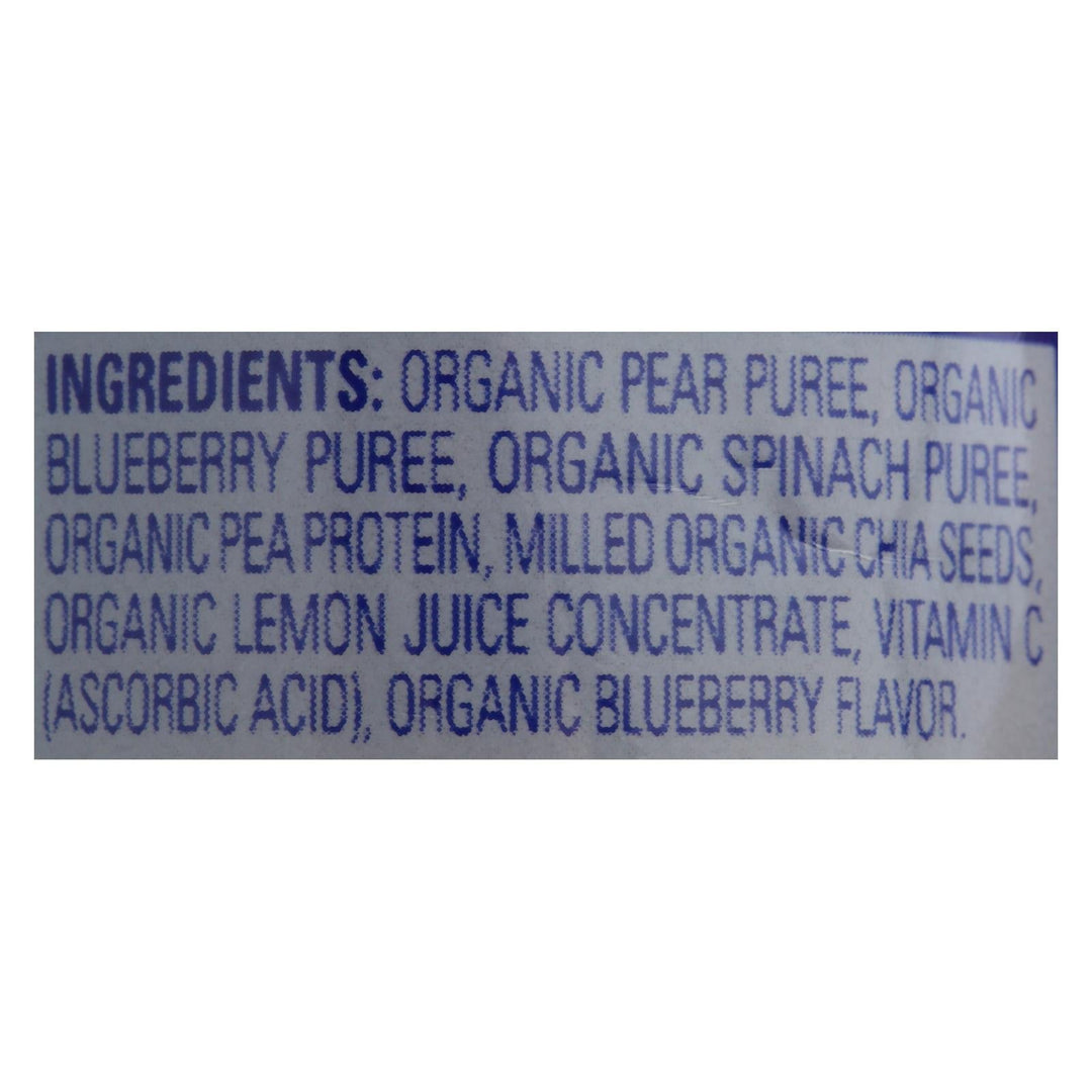 Happy Tot Toddler Food - Organic - Fiber And Protein - Stage 4 - Pear Blueberry And Spinach - 4 Oz - Case Of 16 - Maras Green