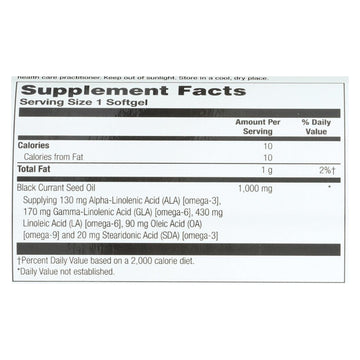 Health From The Sun Black Currant Oil Dietary Supplement - 1 Each - 60 Sgel - Maras Green