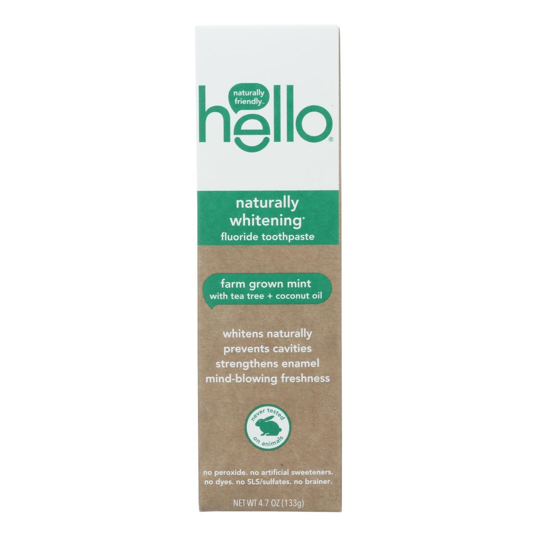 Hello Products Llc - Tpst Natural Whitening Flride - Case Of 6 - 4.7 Oz - Maras Green