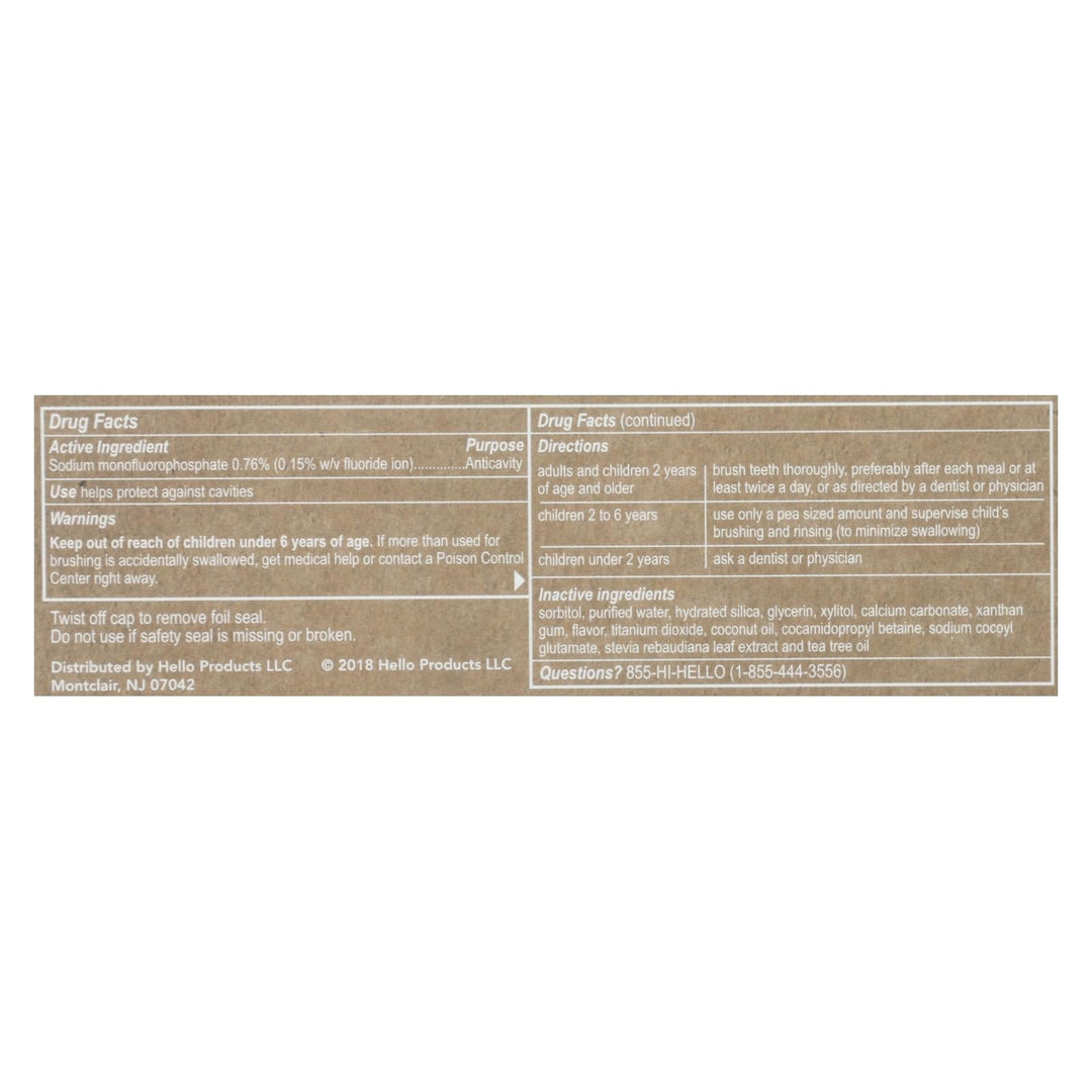 Hello Products Llc - Tpst Natural Whitening Flride - Case Of 6 - 4.7 Oz - Maras Green