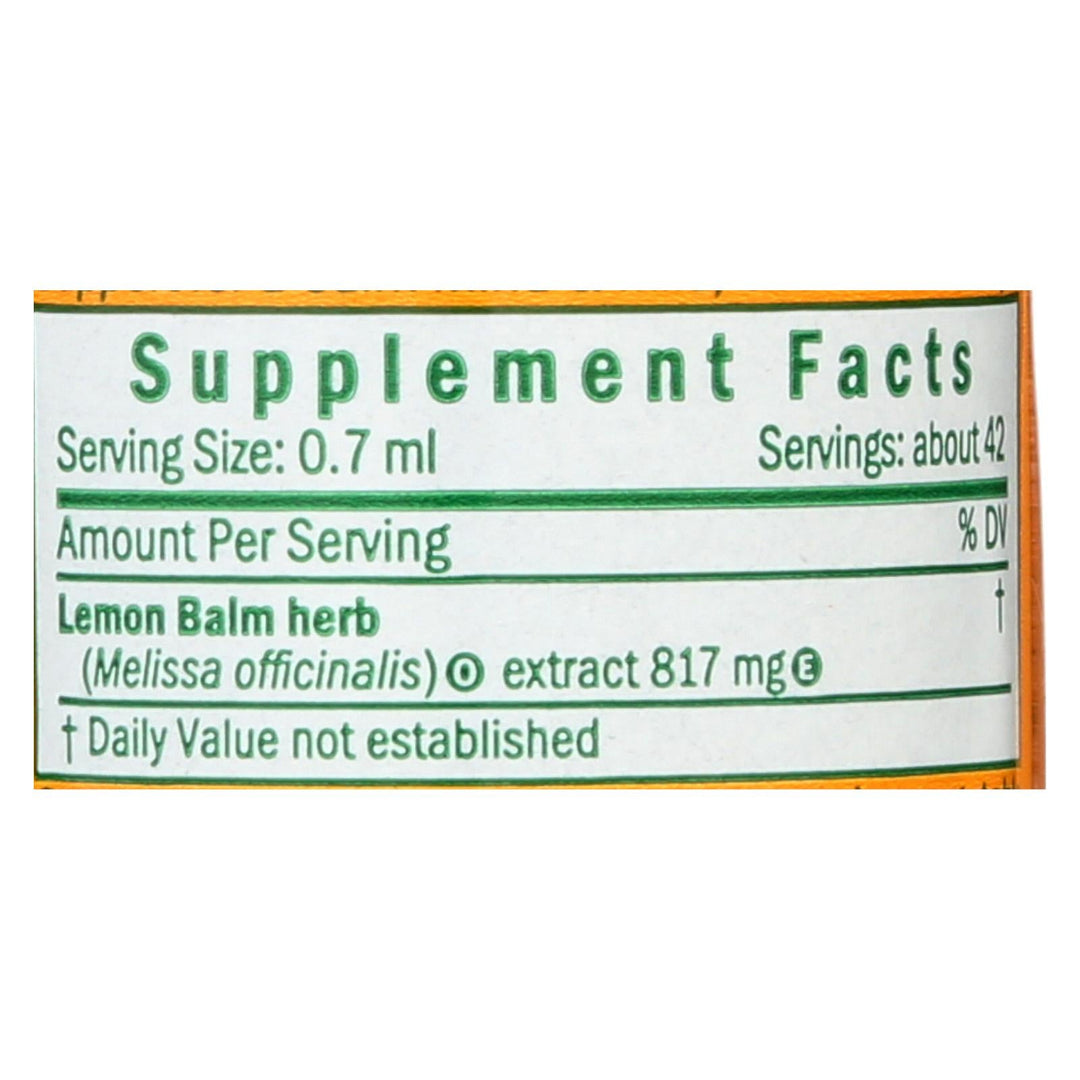 Herb Pharm - Lemon Balm Glycerite - 1 Each - 1 Oz - Maras Green