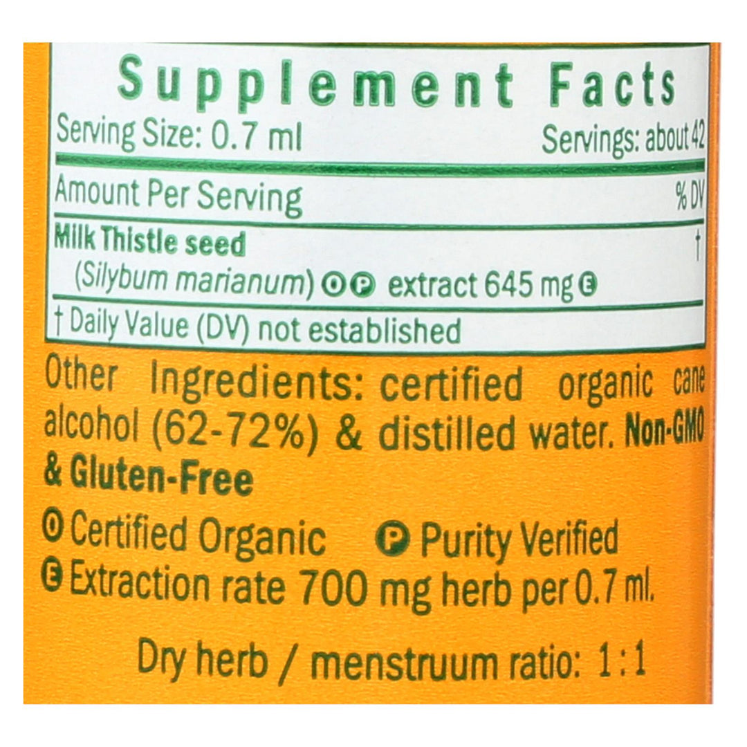 Herb Pharm - Milk Thistle Extract - 1 Each - 1 Fz - Maras Green