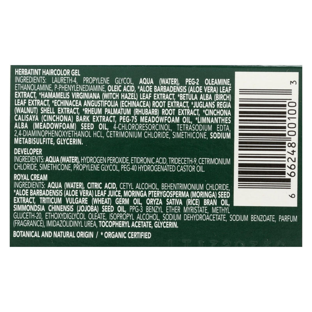 Herbatint Permanent Herbal Haircolour Gel 1n Black - 135 Ml - Maras Green