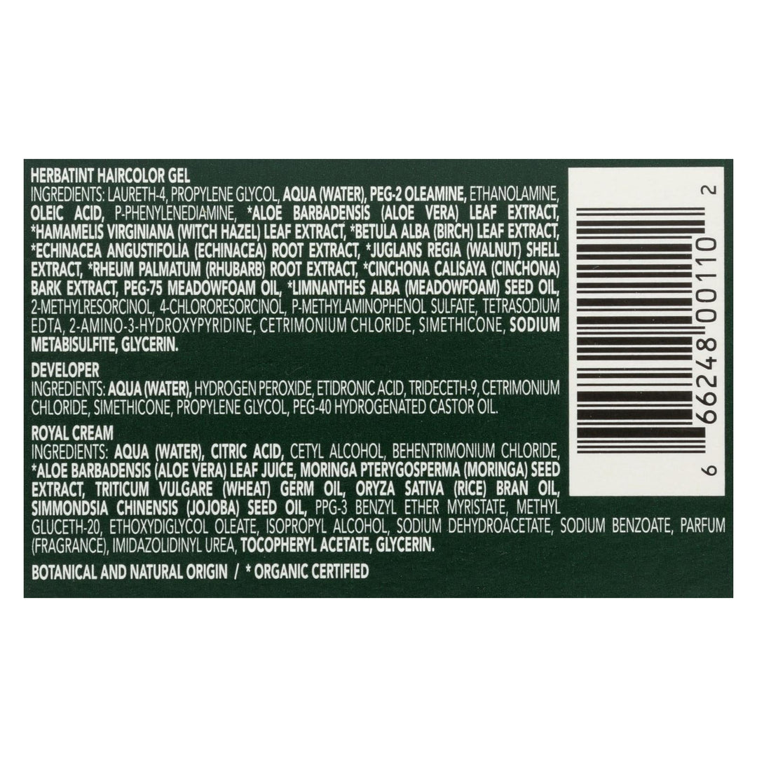 Herbatint Permanent Herbal Haircolour Gel 4d Golden Chestnut - 135 Ml - Maras Green