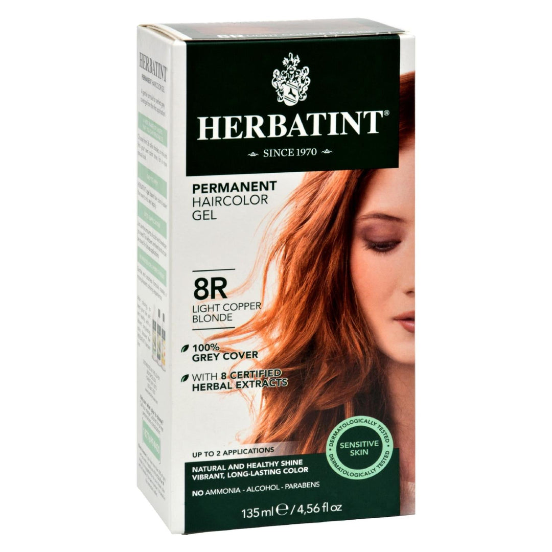 Herbatint Permanent Herbal Haircolour Gel 8r Light Copper Blonde - 135 Ml - Maras Green