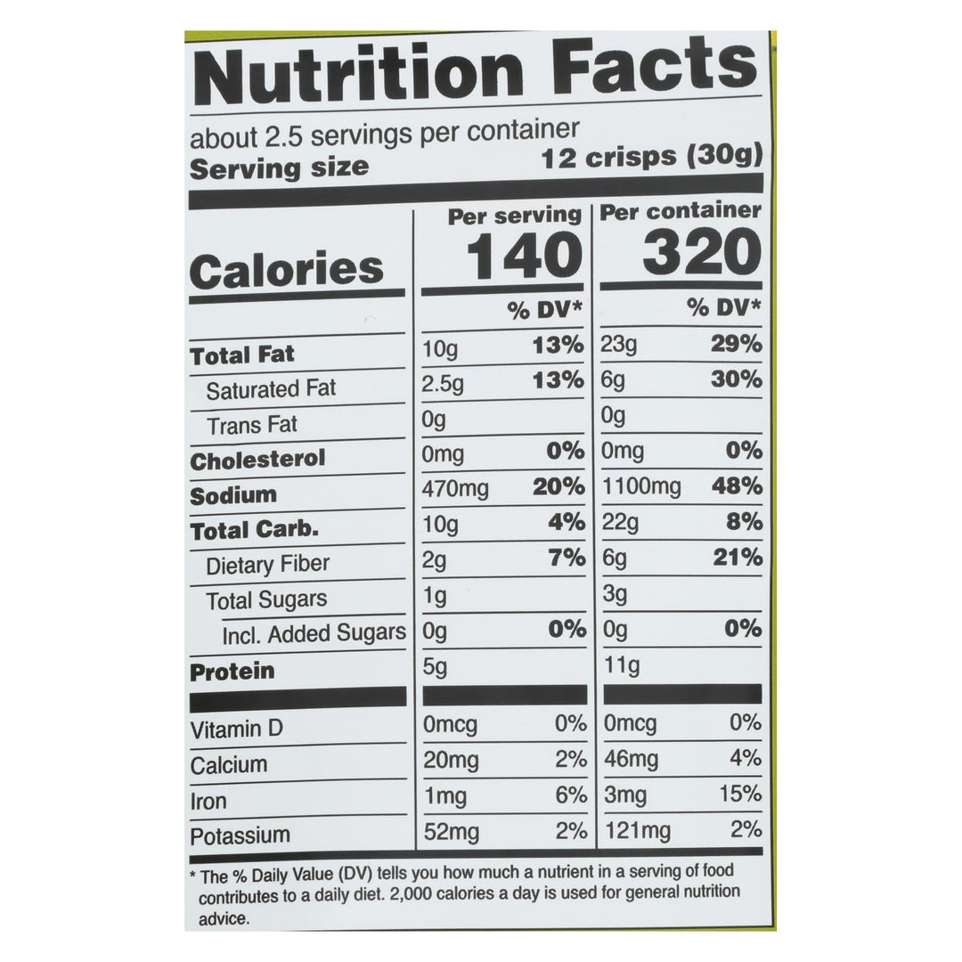 Hippie Snacks - Avocado Crsps Guacamole - Case Of 8 - 2.5 Oz - Maras Green