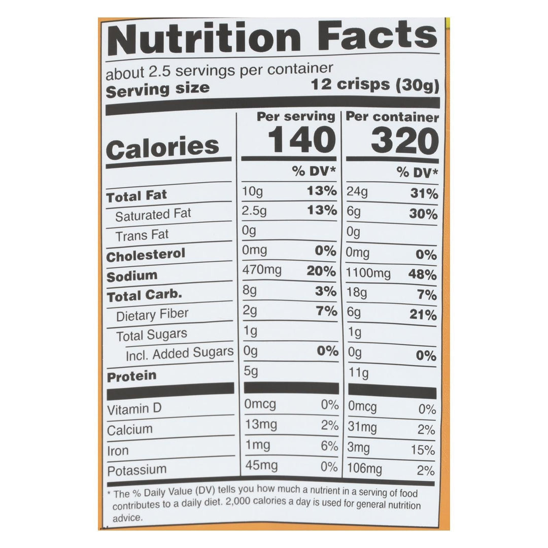 Hippie Snacks - Avocado Crsps Sea Salt - Case Of 8 - 2.5 Oz - Maras Green