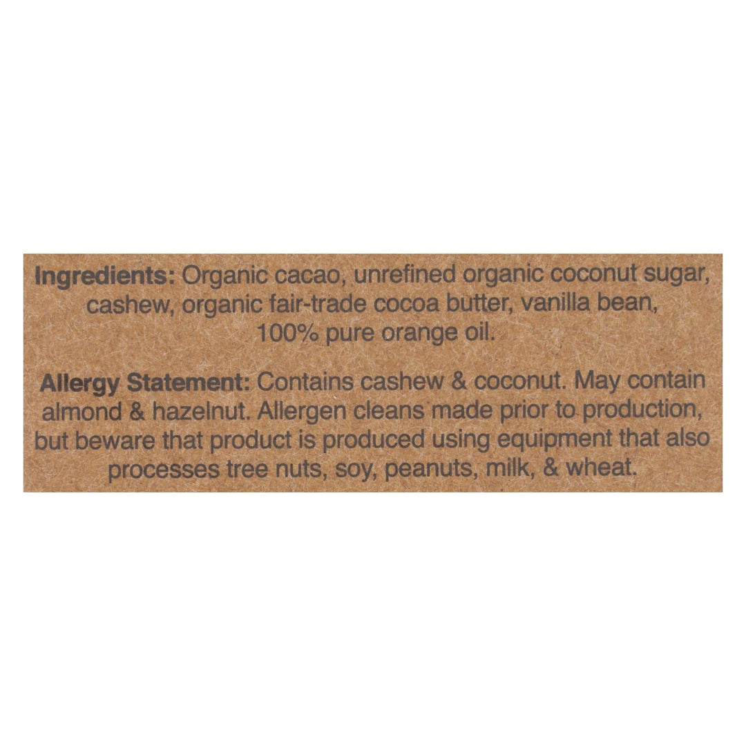 Hu - Dark Chocolate Bar Cashew Butter Orange Vanilla - Case Of 12 - 2.1 Oz - Maras Green