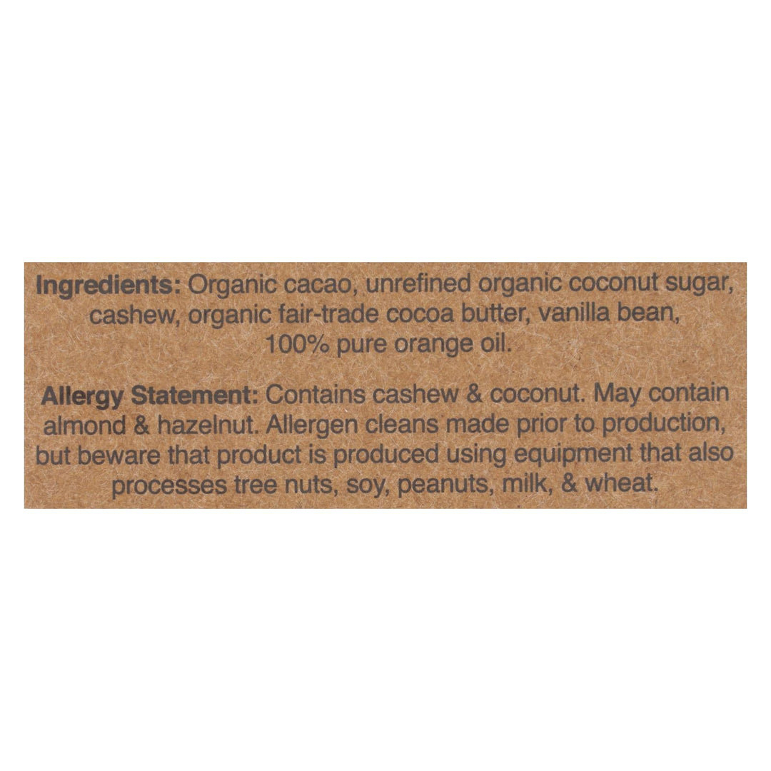 Hu - Dark Chocolate Bar Cashew Butter Orange Vanilla - Case Of 12 - 2.1 Oz - Maras Green