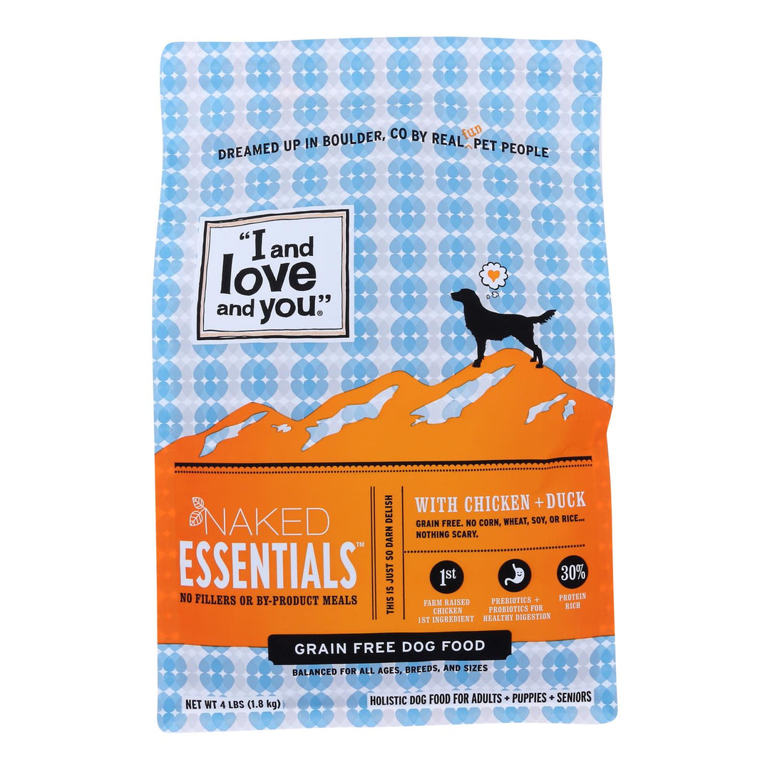 I And Love And You - Dog Kibble Chicken And Duck - Case Of 4 - 4 Lb - Maras Green