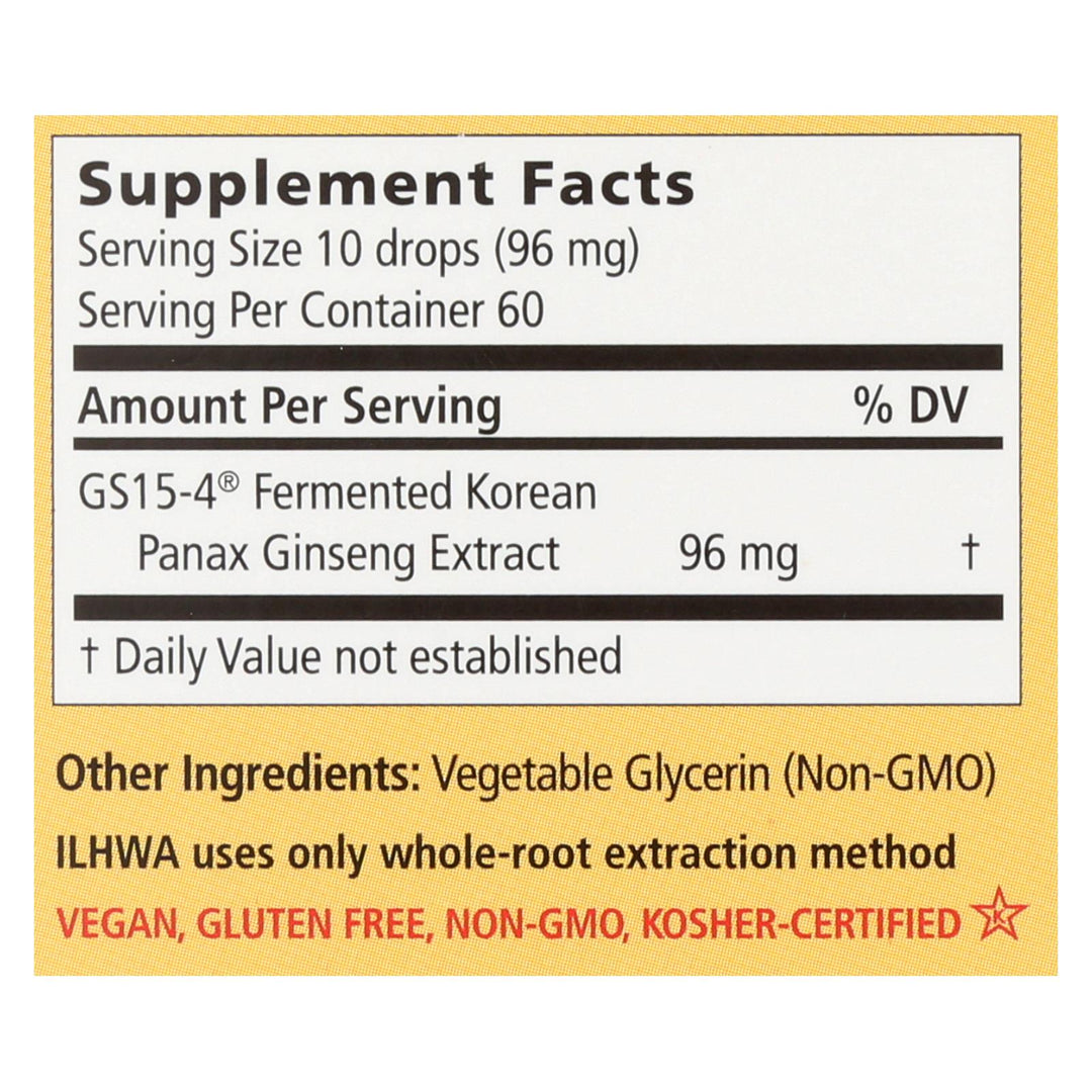 Ilhwa Enzyme Fermented Ginseng Elixir - 1 Each - 30 Ml - Maras Green