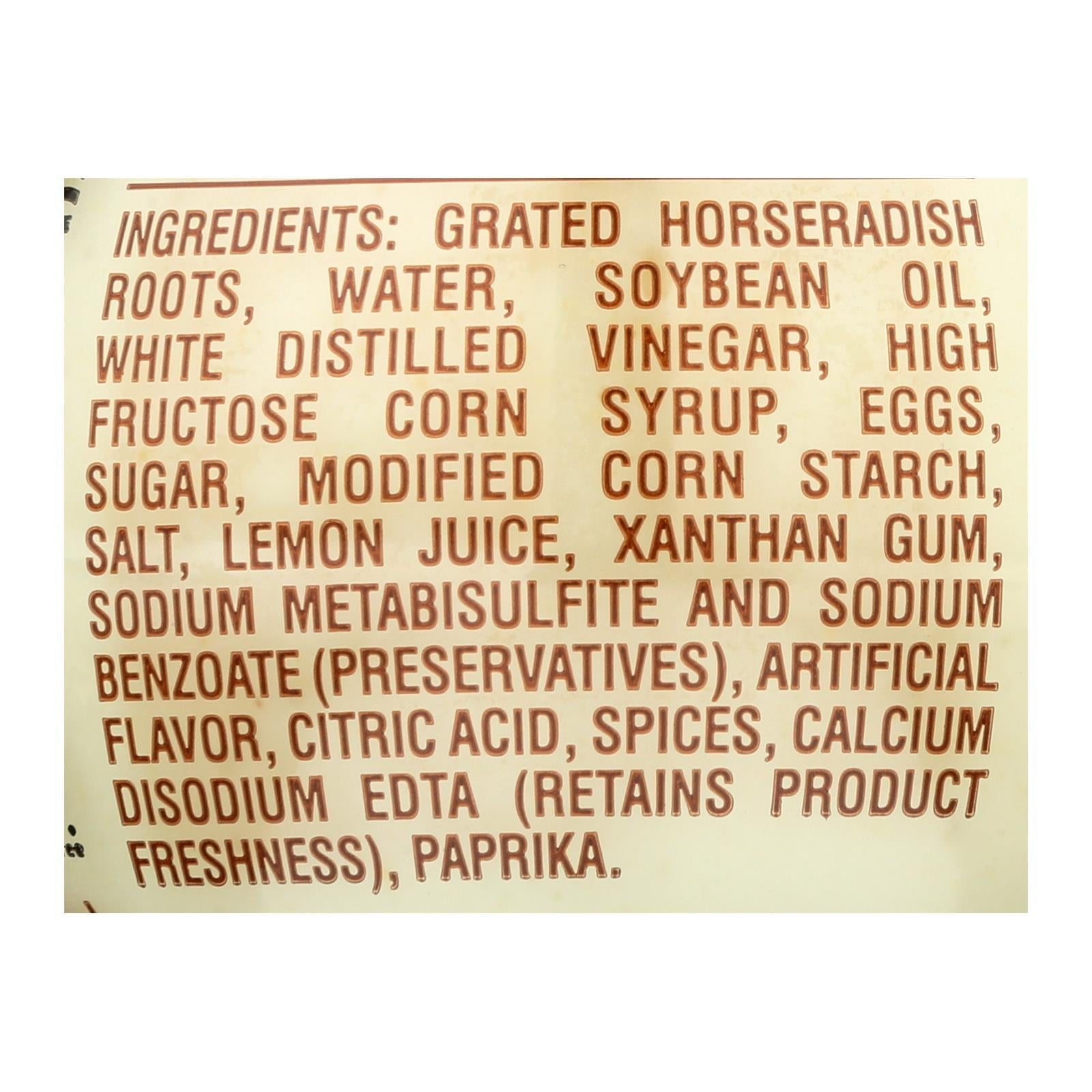 Inglehoffer - Cream Style Horseradish - Case Of 12 - 3.75 Oz. - Maras Green