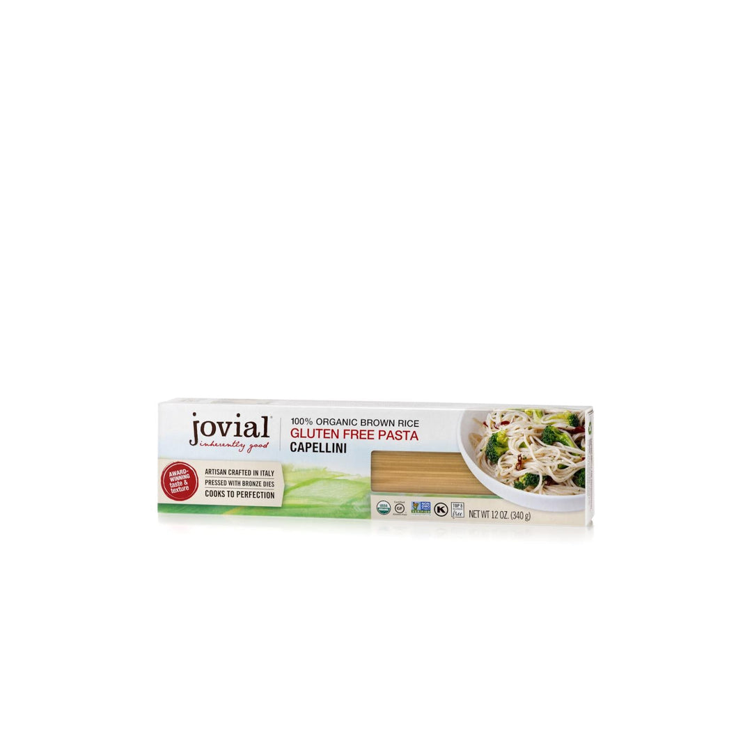 Jovial - Gluten Free Brown Rice Pasta - Capellini - Case Of 12 - 12 Oz. - Maras Green