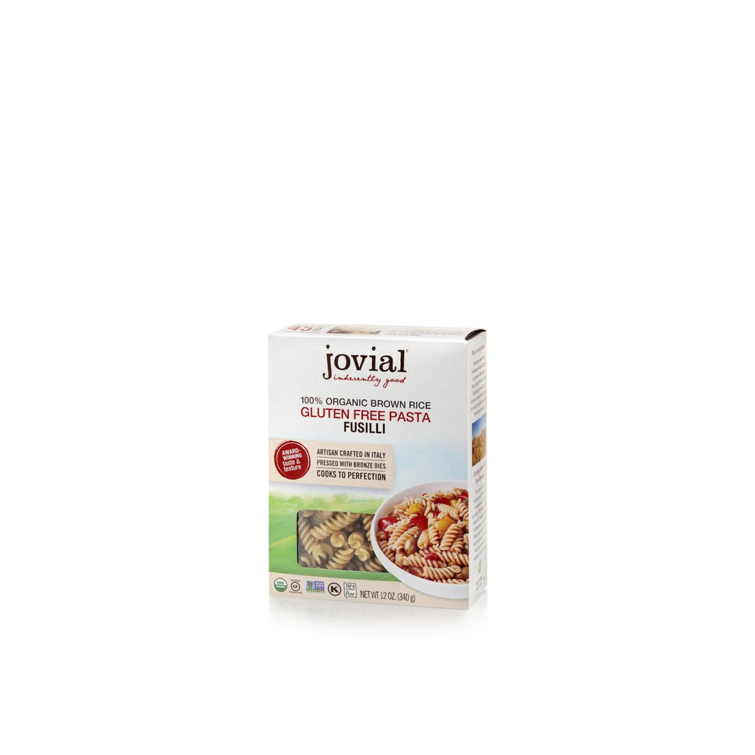 Jovial - Pasta - Organic - Brown Rice - Fusilli - 12 Oz - Case Of 12 - Maras Green