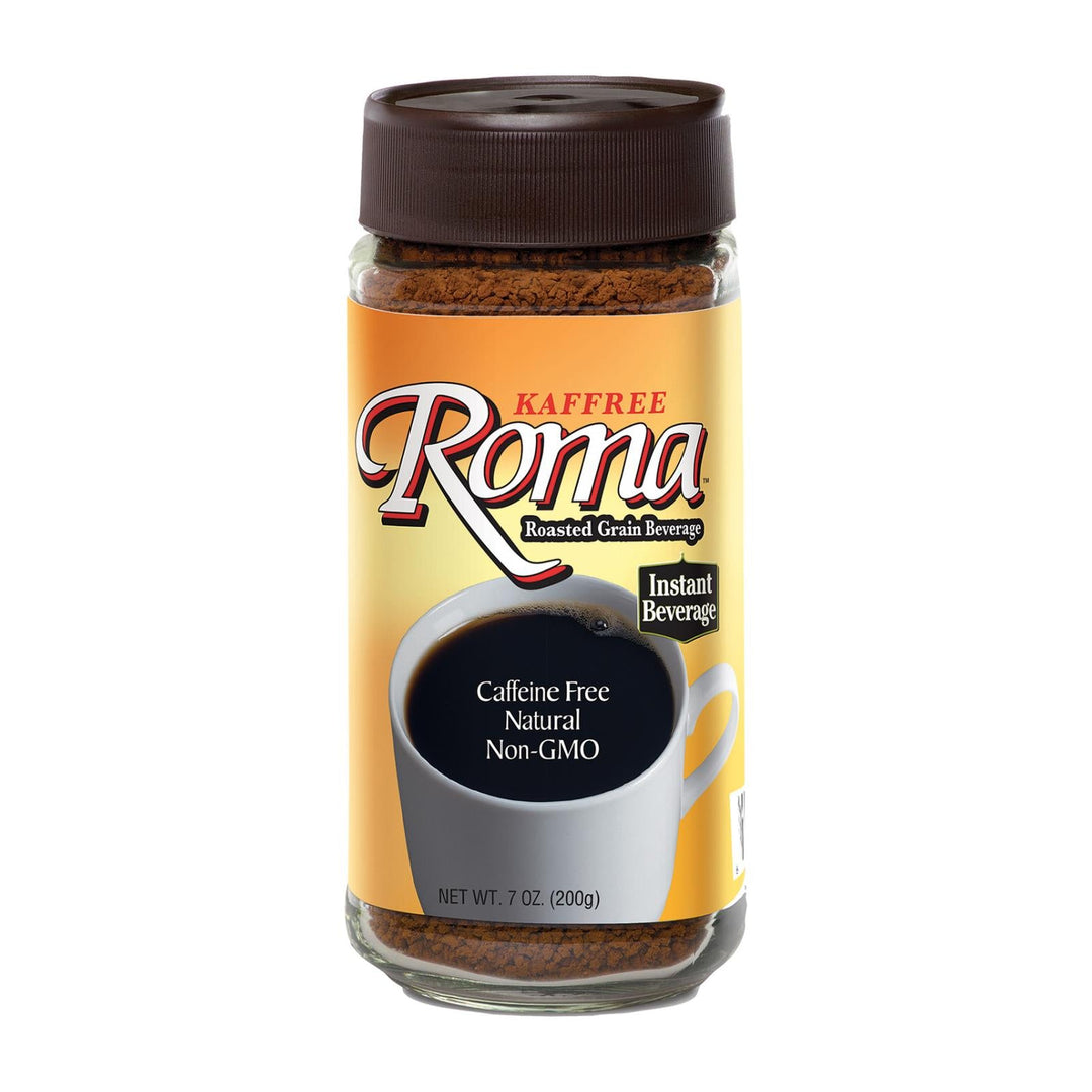 Kaffree Instant Roasted Grain Beverage - Roma - Case Of 6 - 7 Oz. - Maras Green