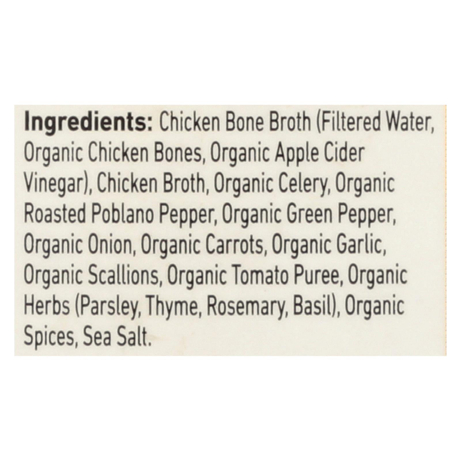 Kettle & Fire Chicken Bone Broth - Case Of 6 - 16.9 Oz - Maras Green