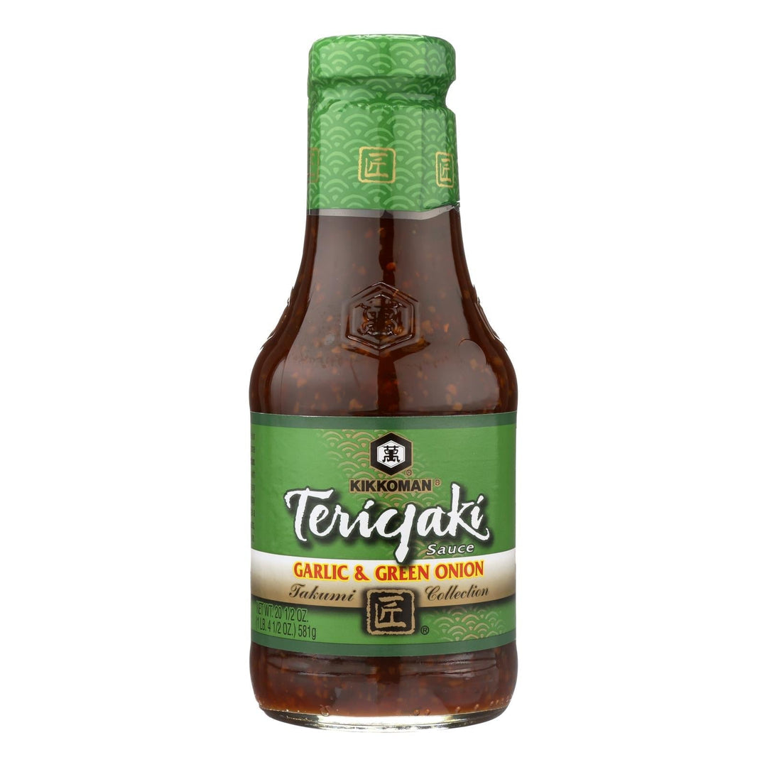 Kikkoman Teriyaki Sauce - Garlic And Green Onion - Case Of 6 - 20.5 Oz. - Maras Green
