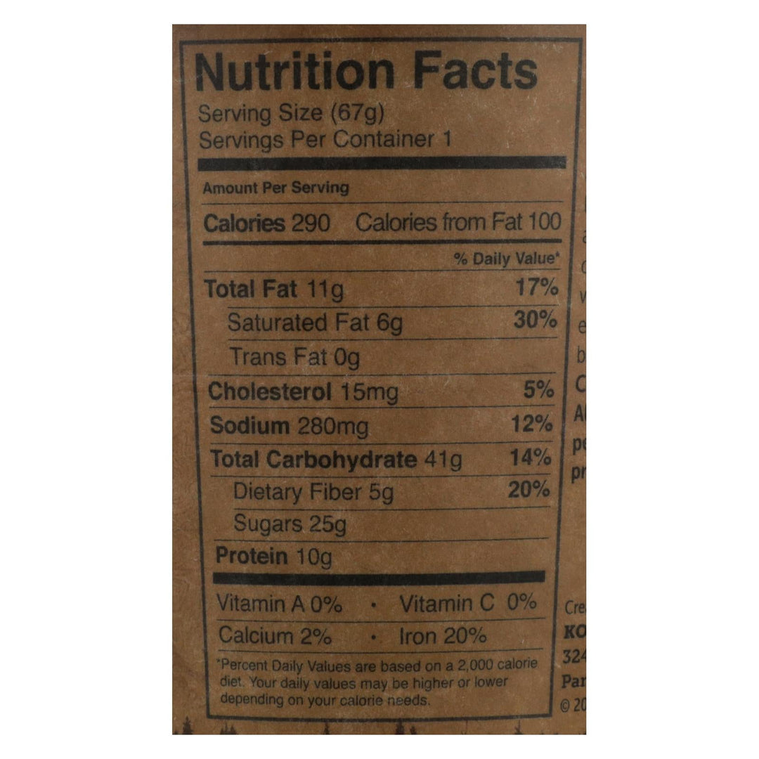 Kodiak Cakes - Brownie In Cup Chocolate Fudge - Case Of 12 - 2.36 Oz - Maras Green