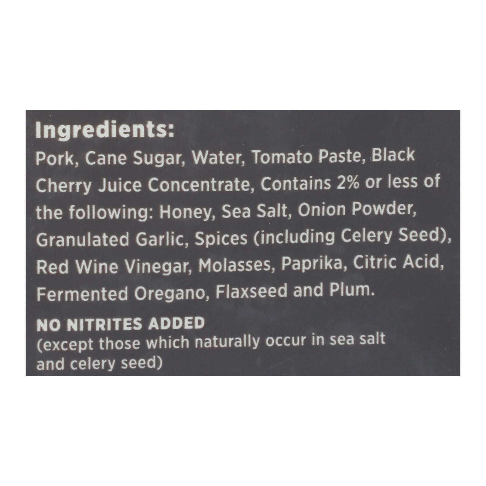 Krave Pork Jerky - Black Cherry Barbeque - Case Of 8 - 2.7 Oz. - Maras Green