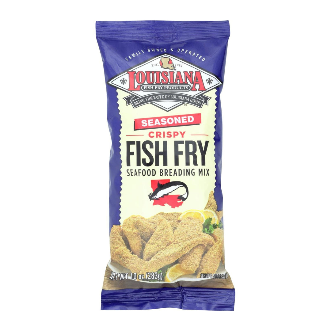 La Fish Fry Seasoned Crispy - Breading Mix - Case Of 12 - 10 Oz. - Maras Green