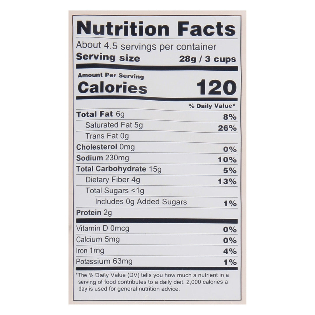 Lesser Evil - Popcorn No Chs Chsiness - Case Of 12 - 4.6 Oz - Maras Green