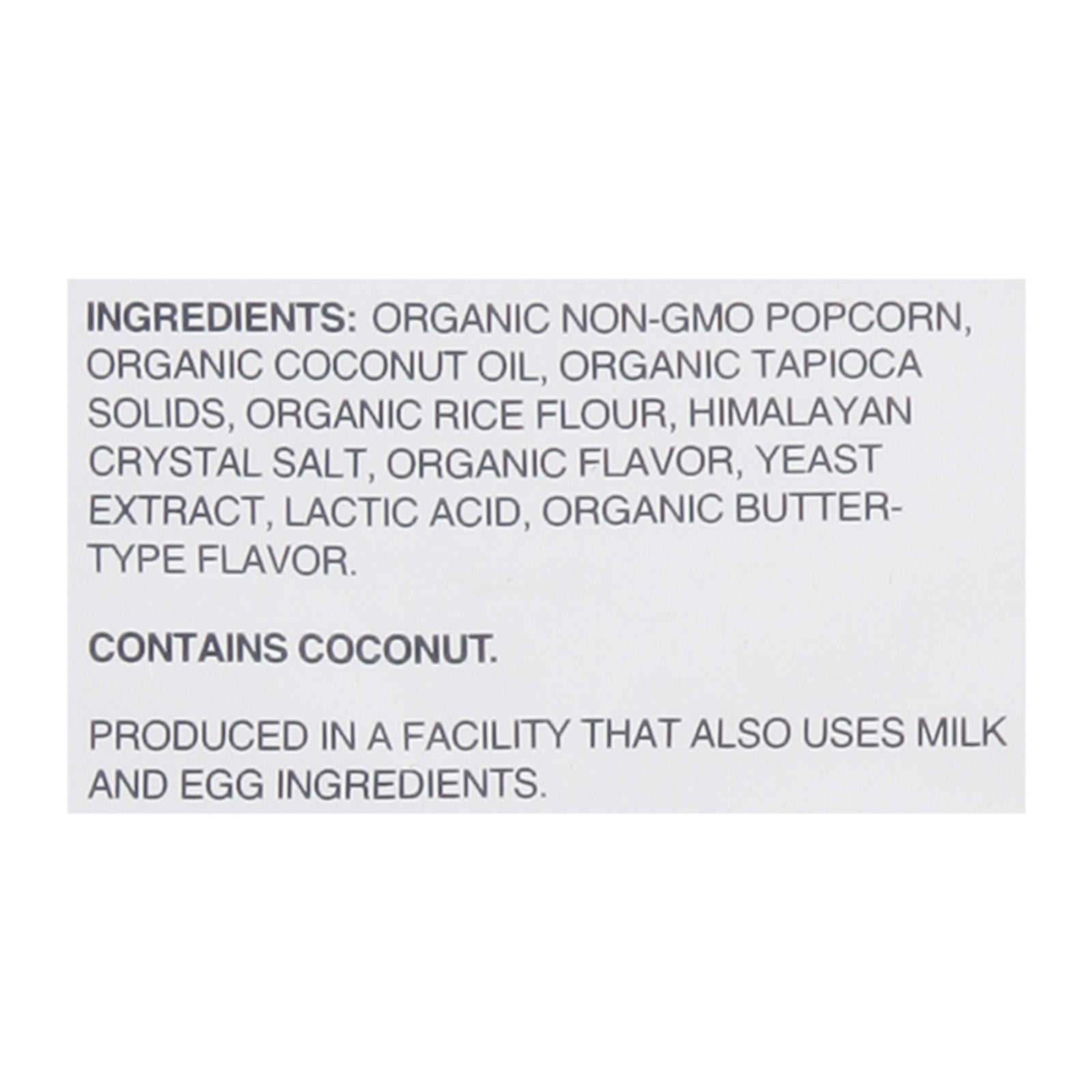 Lesser Evil - Popcorn No Chs Chsiness - Case Of 12 - 4.6 Oz - Maras Green