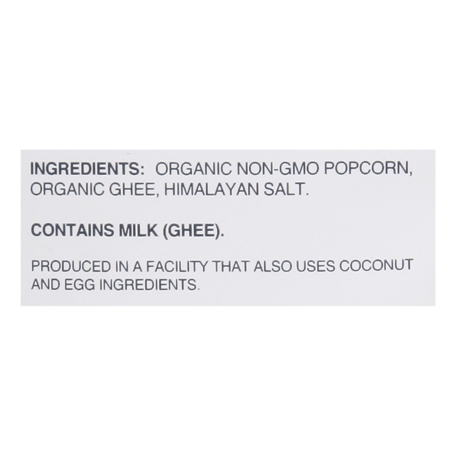 Lesser Evil - Popcorn Oh My Ghee - Case Of 12 - 4.6 Oz - Maras Green