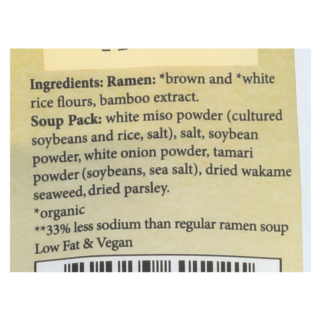 Lotus Foods Ramen - Organic - Jade Pearl Rice - With Miso Soup - 2.8 Oz - Case Of 10 - Maras Green