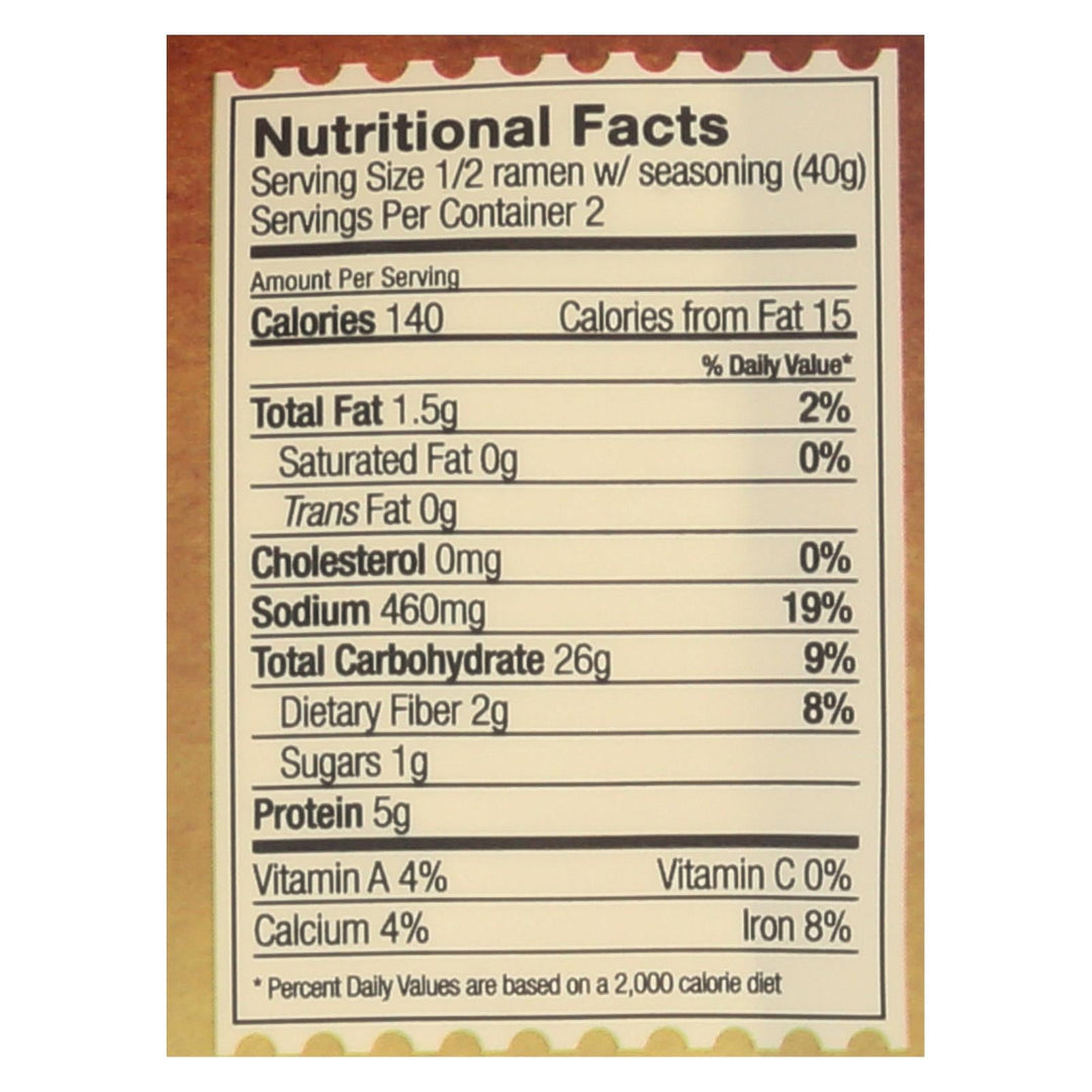 Lotus Foods Ramen - Organic - Millet And Brown Rice - With Miso Soup - 2.8 Oz - Case Of 10 - Maras Green