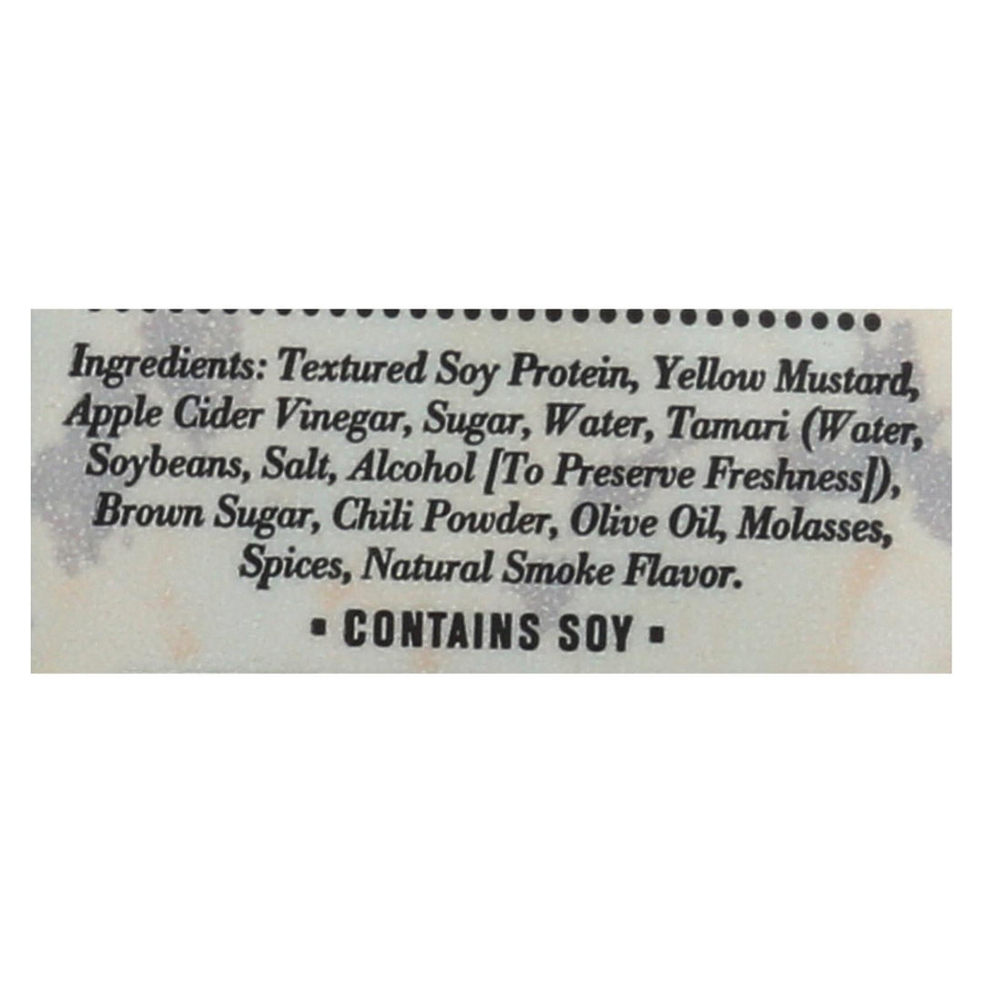 Louisville Vegan Jerky Jerky - Vegan - Carolina Bbq - Case Of 10 - 3 Oz - Maras Green