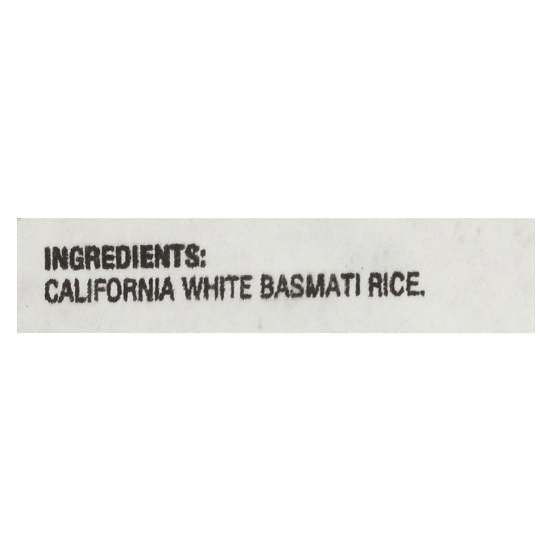 Lundberg Family Farms California White Basmati Rice - Case Of 25 Lbs - Maras Green