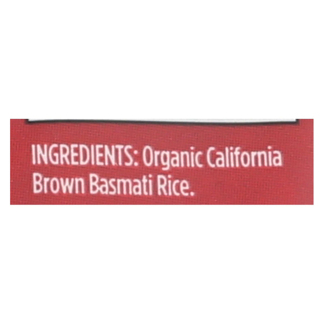 Lundberg Family Farms Organic California Brown Basmati Rice - Case Of 6 - 2 Lb. - Maras Green