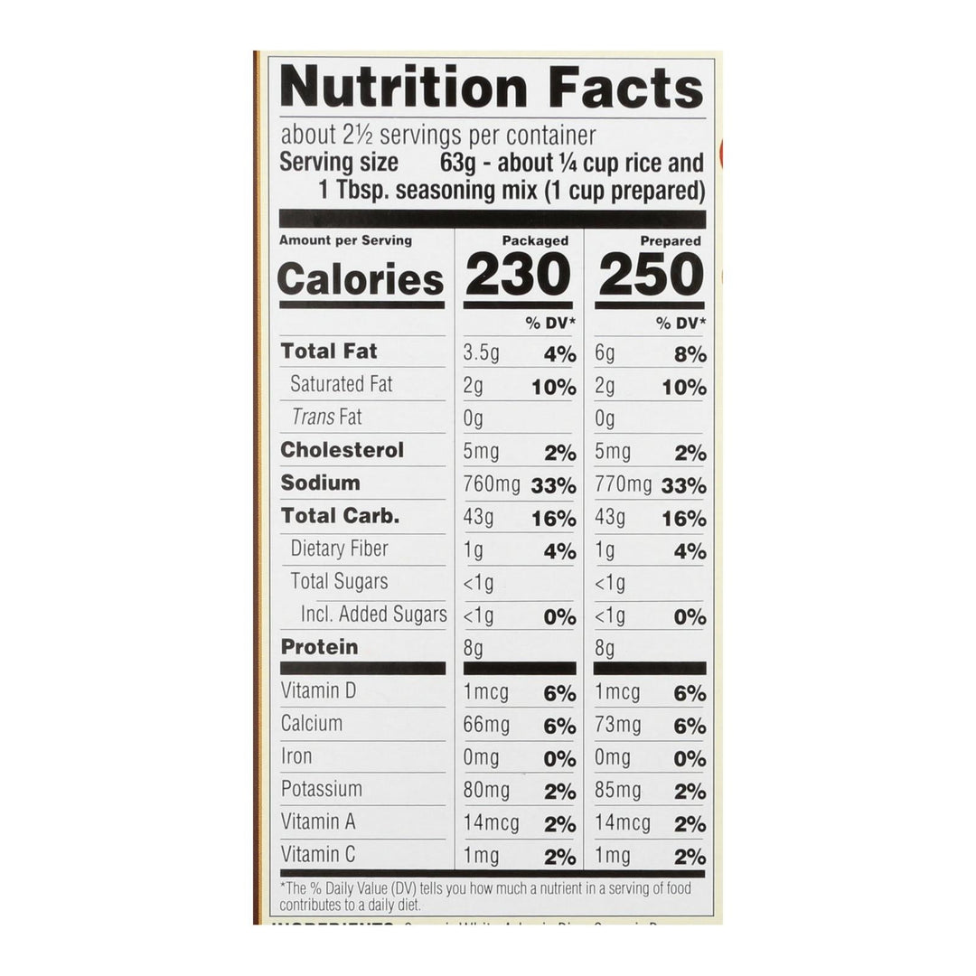 Lundberg Family Farms Organic Risotto - Creamy Parmesan - Case Of 6 - 5.5 Oz - Maras Green