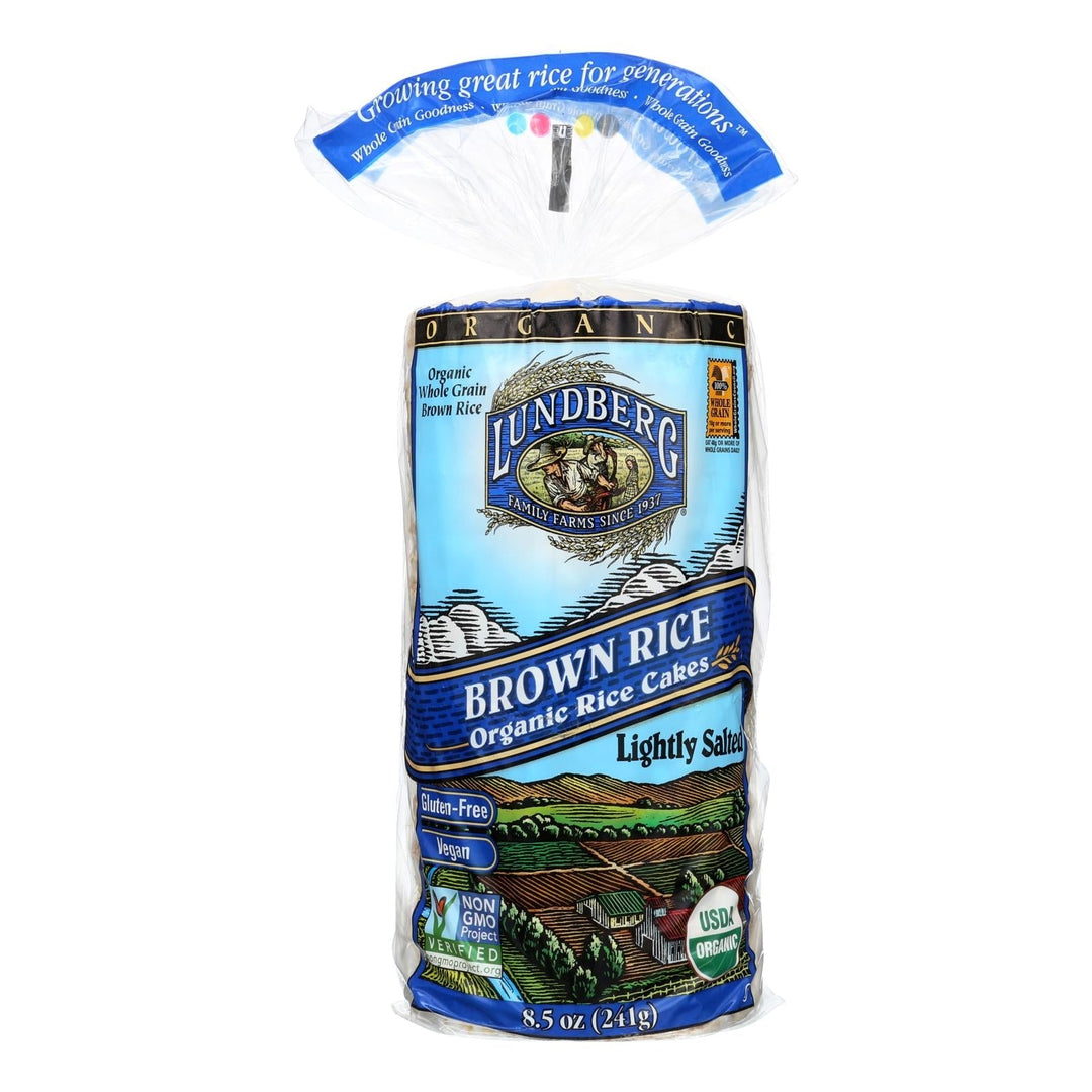 Lundberg Family Farms - Rice Cake Brown Saltd - Case Of 6 - 8.5 Oz - Maras Green