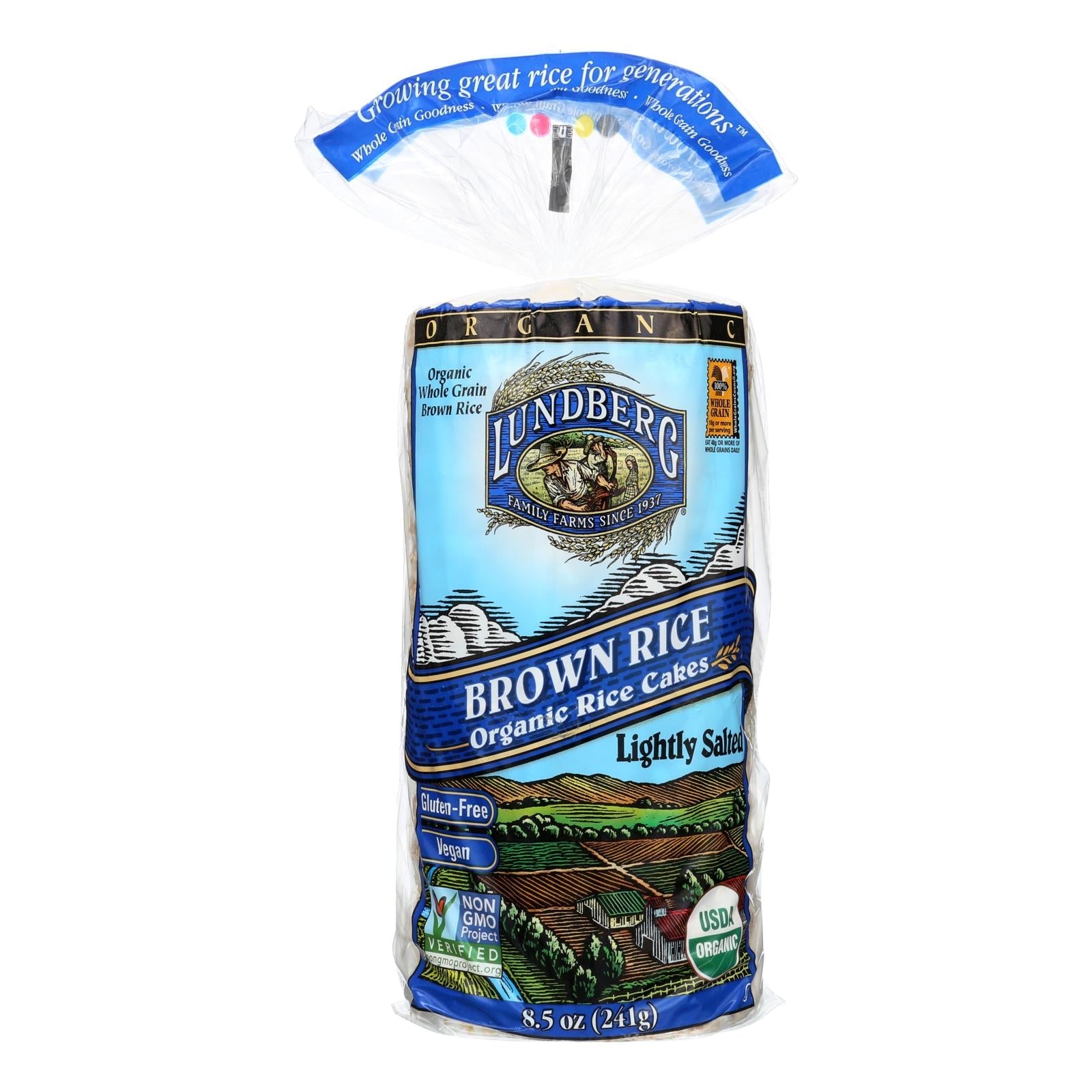 Lundberg Family Farms - Rice Cake Brown Saltd - Case Of 6 - 8.5 Oz - Maras Green