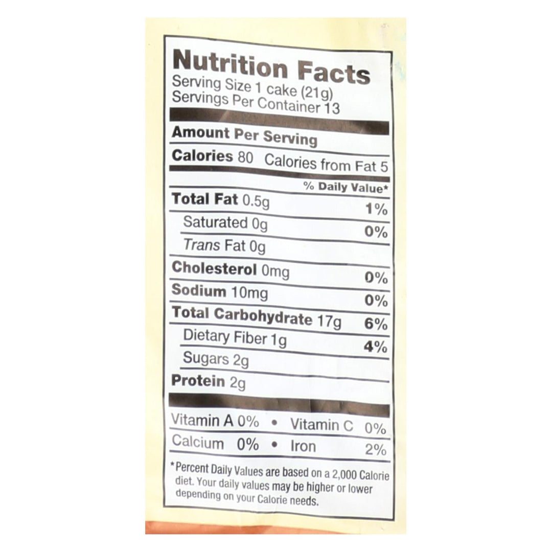 Lundberg Family Farms - Rice Cake Honey Nut - Case Of 6 - 9.6 Oz - Maras Green