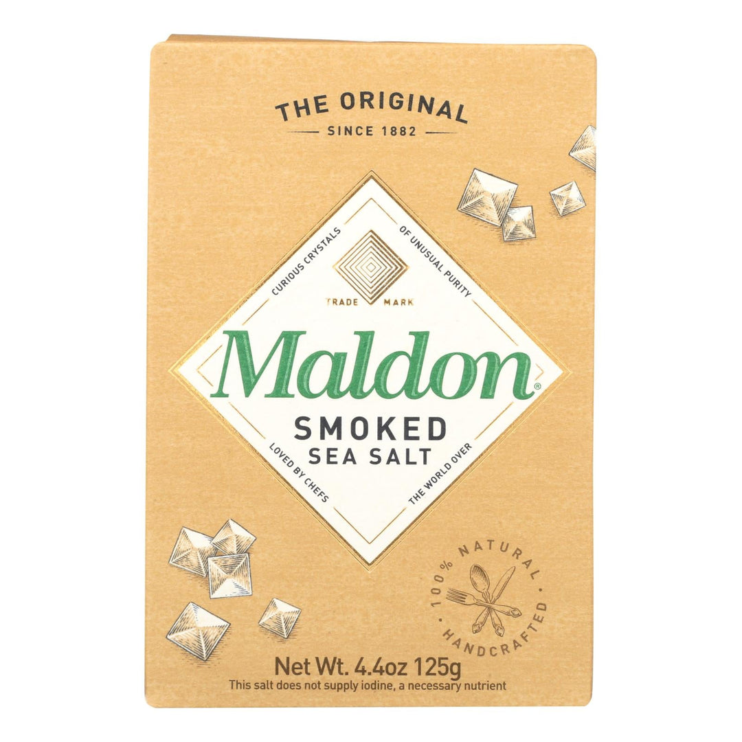 Maldon Flakes - Smoked Sea Salt - Case Of 6 - 4.4 Oz. - Maras Green